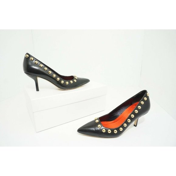 DVF Diane Von Furstenberg Meine 2 Women’s Pumps Black Leather Size 5 M $298 - Picture 3 of 10